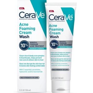CeraVe Acne Foaming Cream Cleanser 10% (150ml)