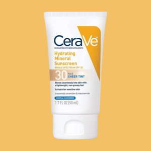 CeraVe Hydrating Mineral Sunscreen SPF 30 Face Sheer Tint (50ml)