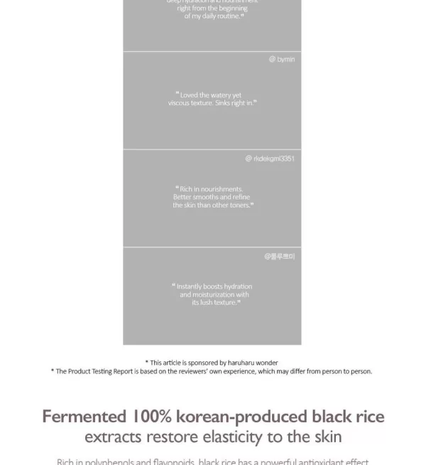 Haruharu Wonder Black Rice Hyaluronic Toner 150ml - Image 4