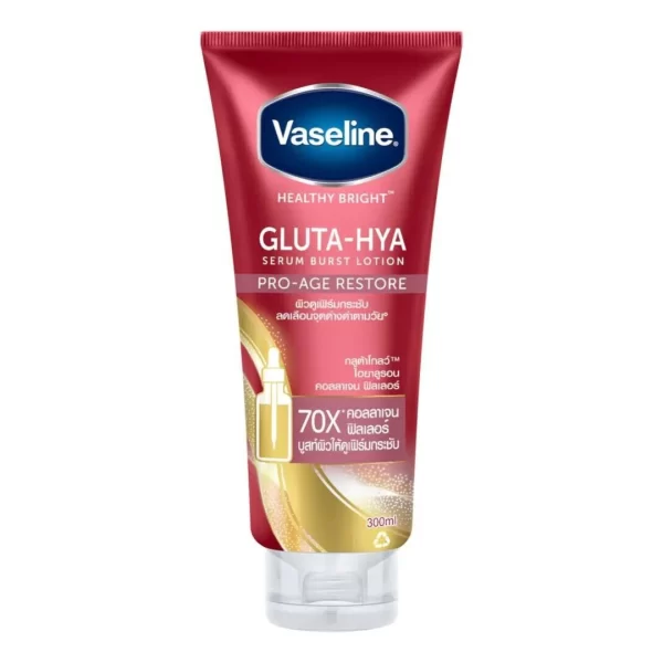 Vaseline Healthy Bright Gluta-Hya Serum Burst Lotion Pro-Age Restore -300ml