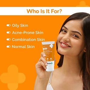 Dermaco 1% Hyaluronic Sunscreen  Aqua Gel for Broad Spectrum & Blue Light Protection for Oily and Dry Skin (80g)