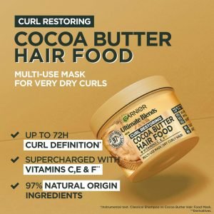 GARNIER COCOA BUTTER SUPERCHARGED HAIR FOOD MASK (400ML)