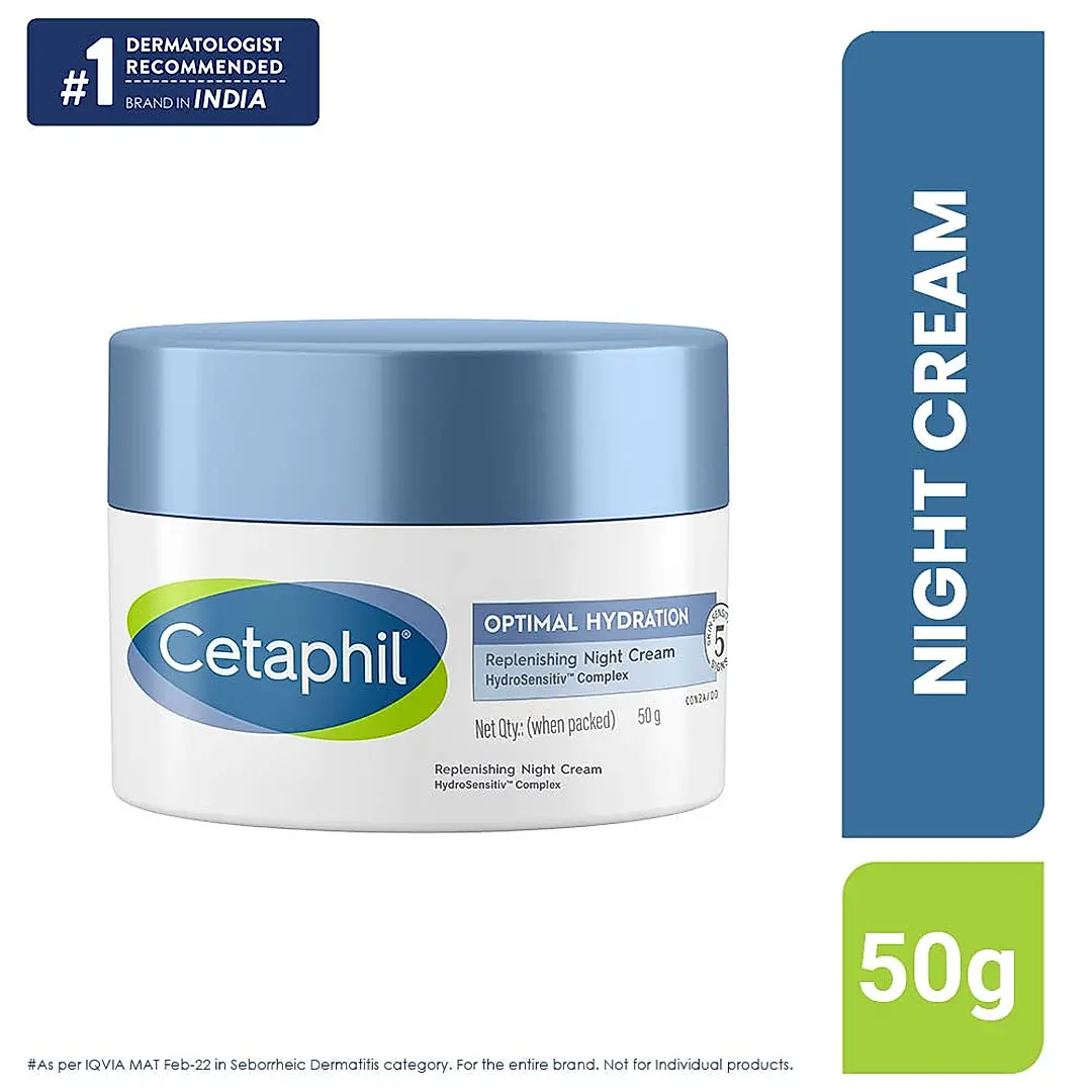 Cetaphil Optimal Hydration Replenishing Night Cream (50g) - Image 4