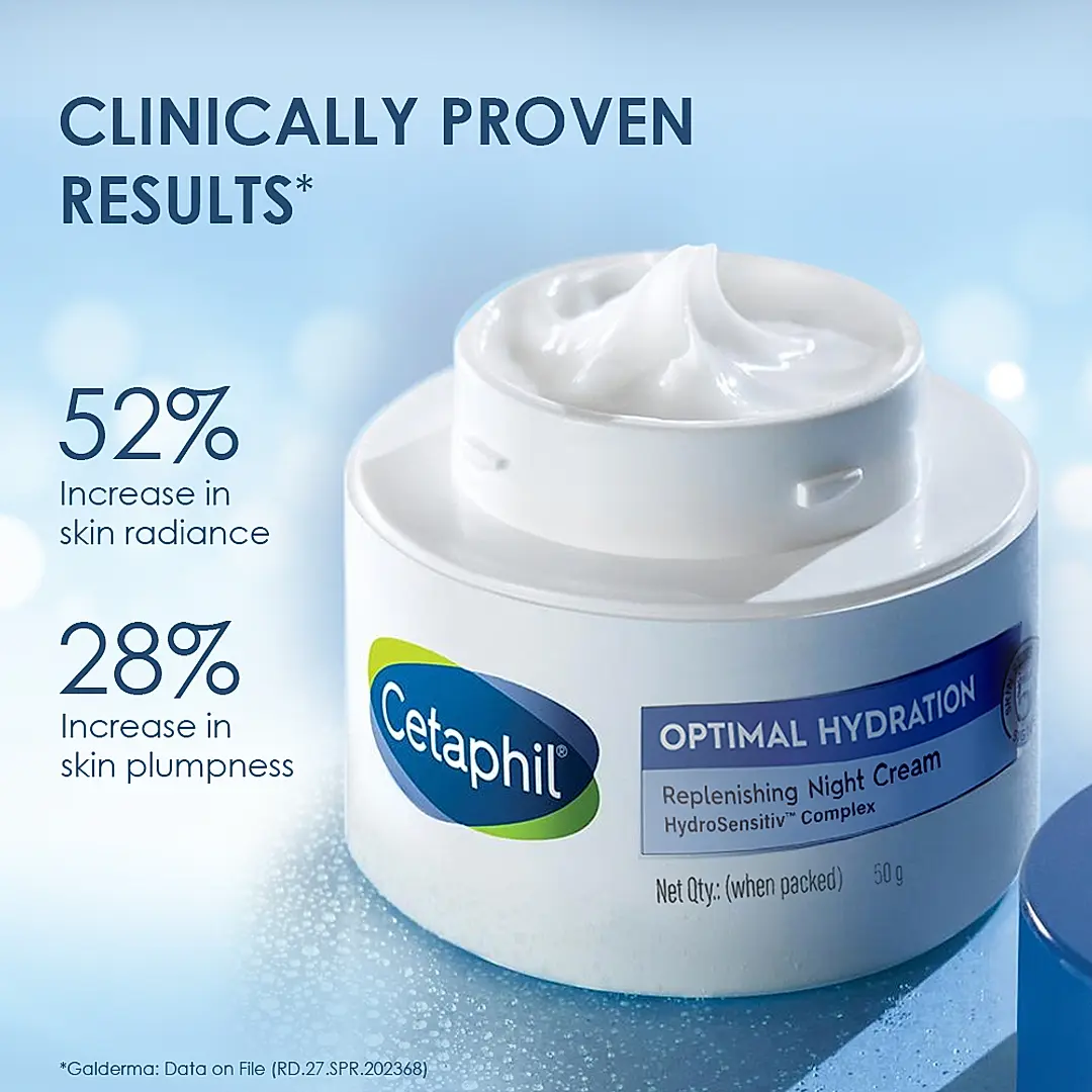 Cetaphil Optimal Hydration Replenishing Night Cream (50g) - Image 6