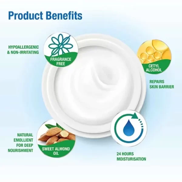 Cetaphil Moisturising cream Dry to Very Dry Sensitive Skin (550g) - Image 2