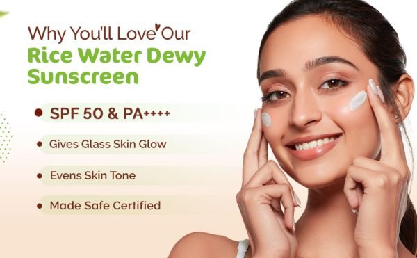 Mamaearth Rice Water Dewy Sunscreen (50g) - Image 2