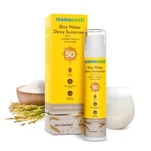 Mamaearth Rice Water Dewy Sunscreen (50g)