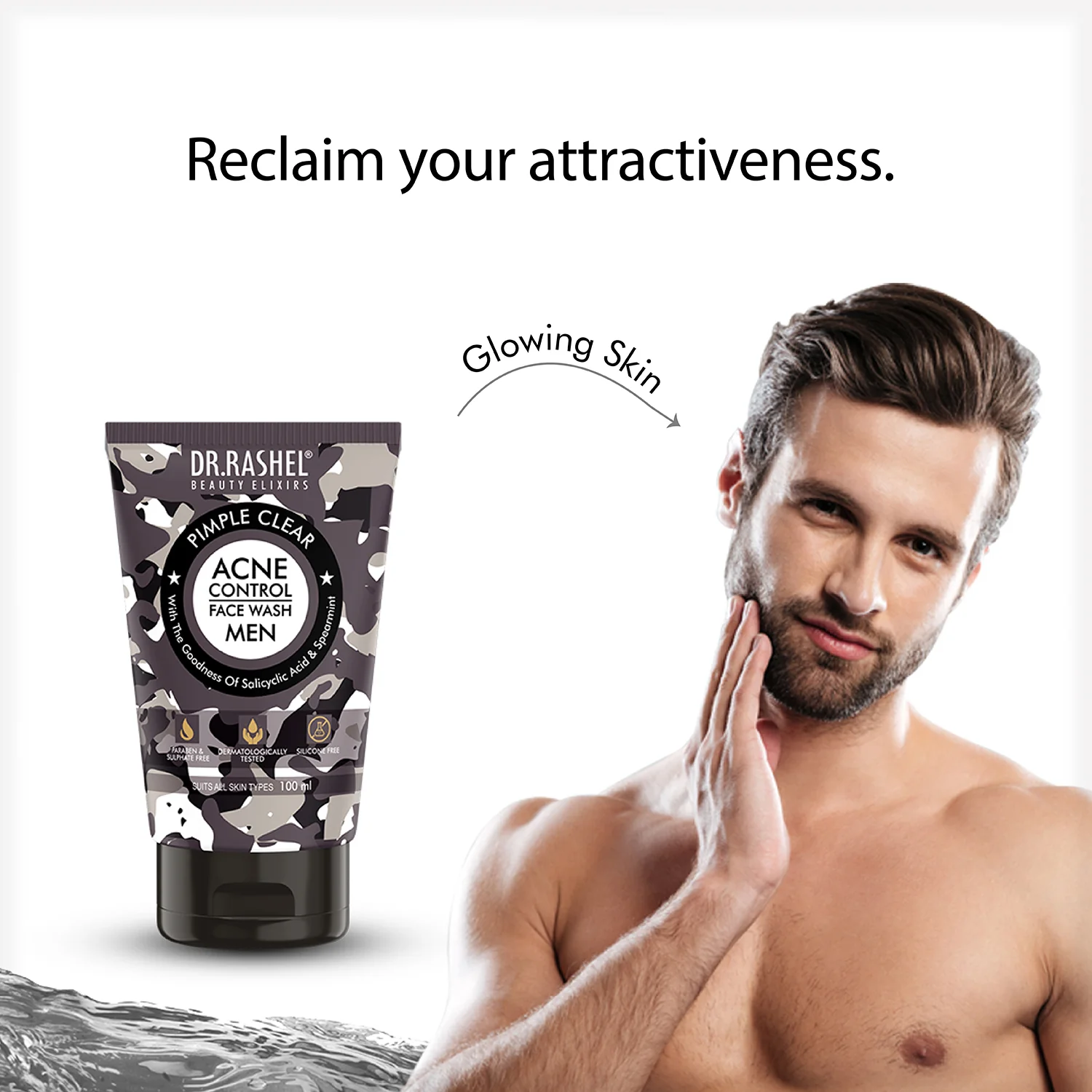 Dr Rashel Acne Control Face Wash for Men (100ml) - Image 2