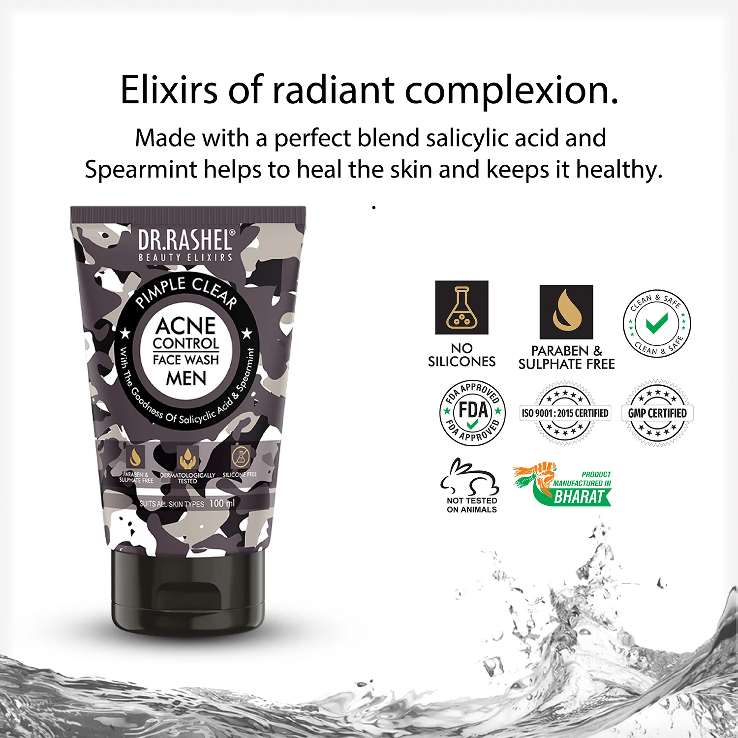 Dr Rashel Acne Control Face Wash for Men (100ml) - Image 4