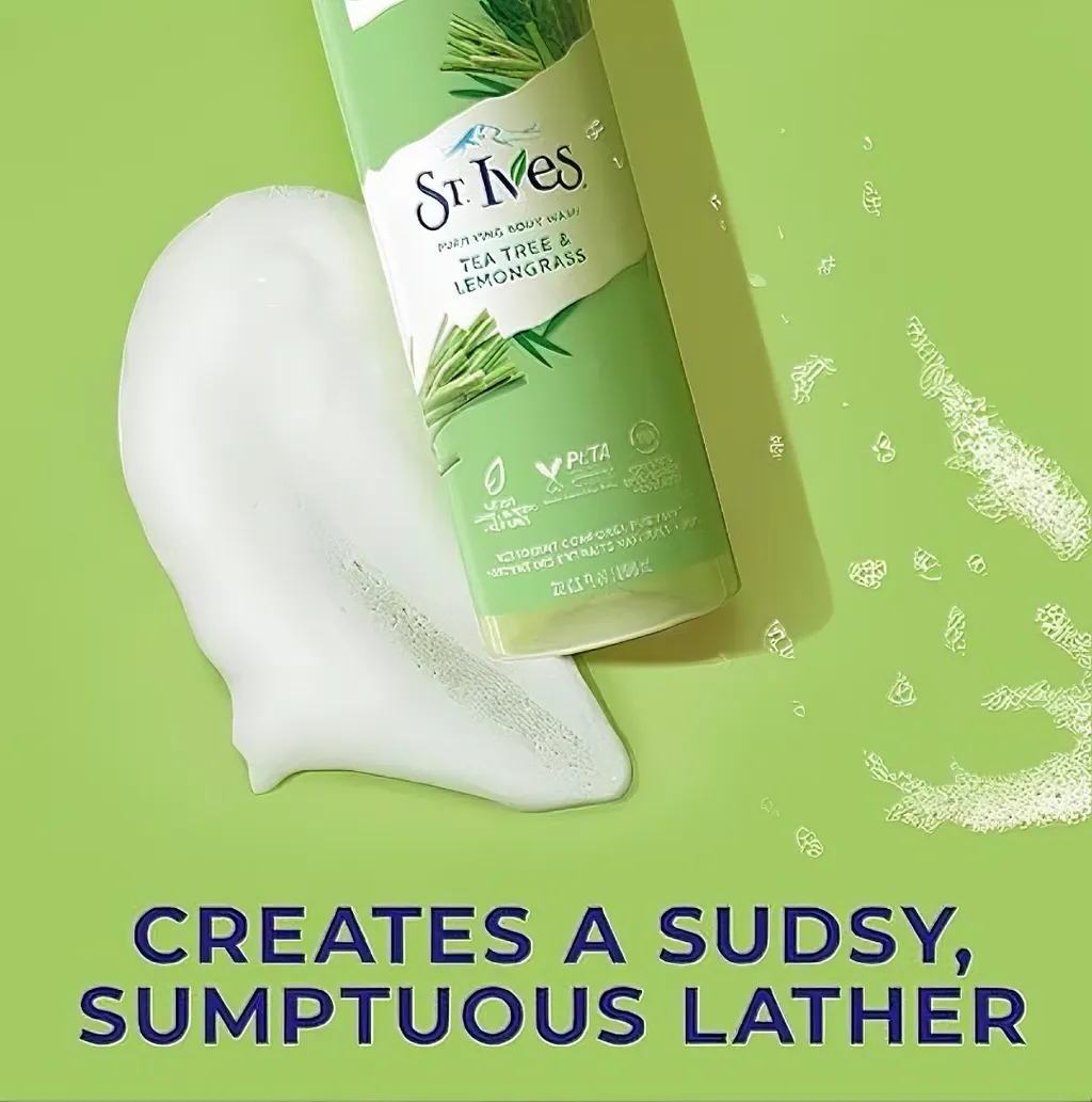St’Ives Tea Tree & Lemongrass Body Wash (650ml) - Image 4
