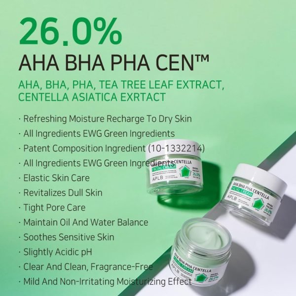 APLB AHA BHA PHA Centella Facial Cream (55ml) - Image 4