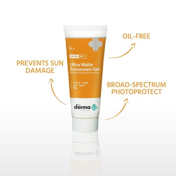 Derma Co Ultra Matte Sunscreen Gel with SPF 60 & PA+++ (50g) - Image 3
