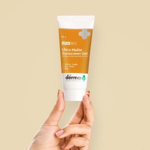 Derma Co Ultra Matte Sunscreen Gel with SPF 60 & PA+++ (50g)