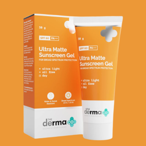 Derma Co Ultra Matte Sunscreen Gel with SPF 60 & PA+++ (50g)