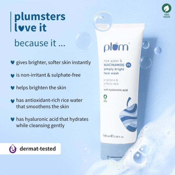 Plum 2% Niacinamide Simply Bright Face Wash -100ml - Image 6