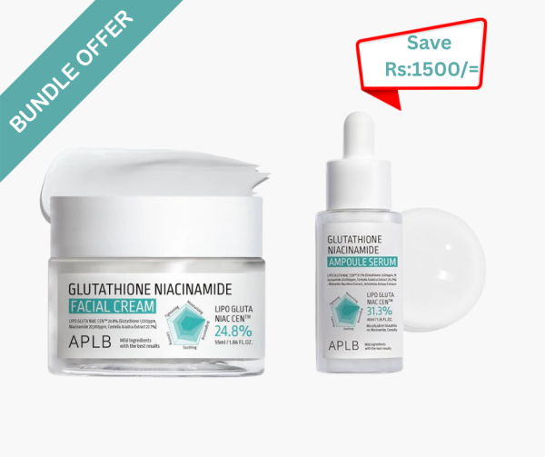APLB Glutathione Niacinamide Ampoule Serum (40ml) & Glutathione Niacinamide Facial Cream (55ml)
