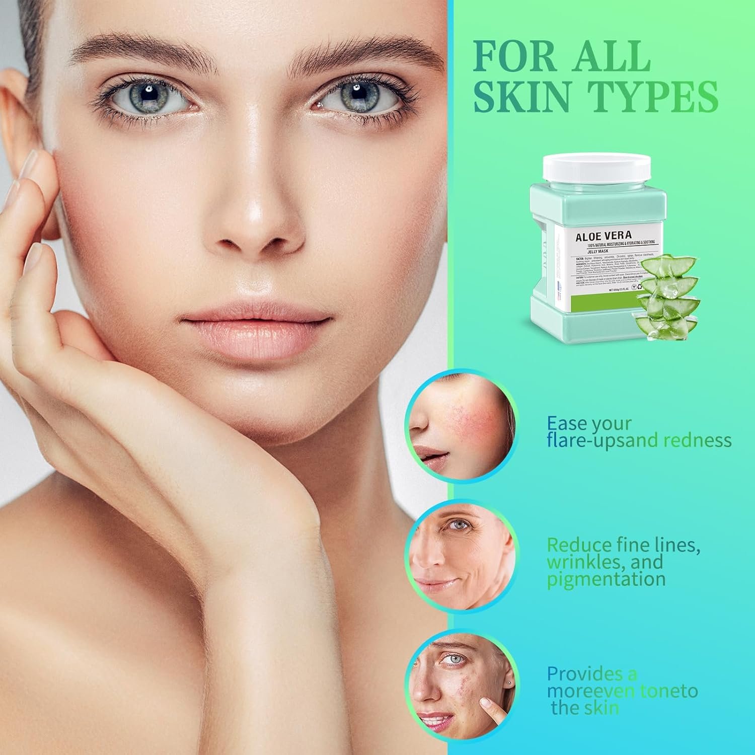 Aloe Vera Moisturizing Jelly Mask -650g - Image 4