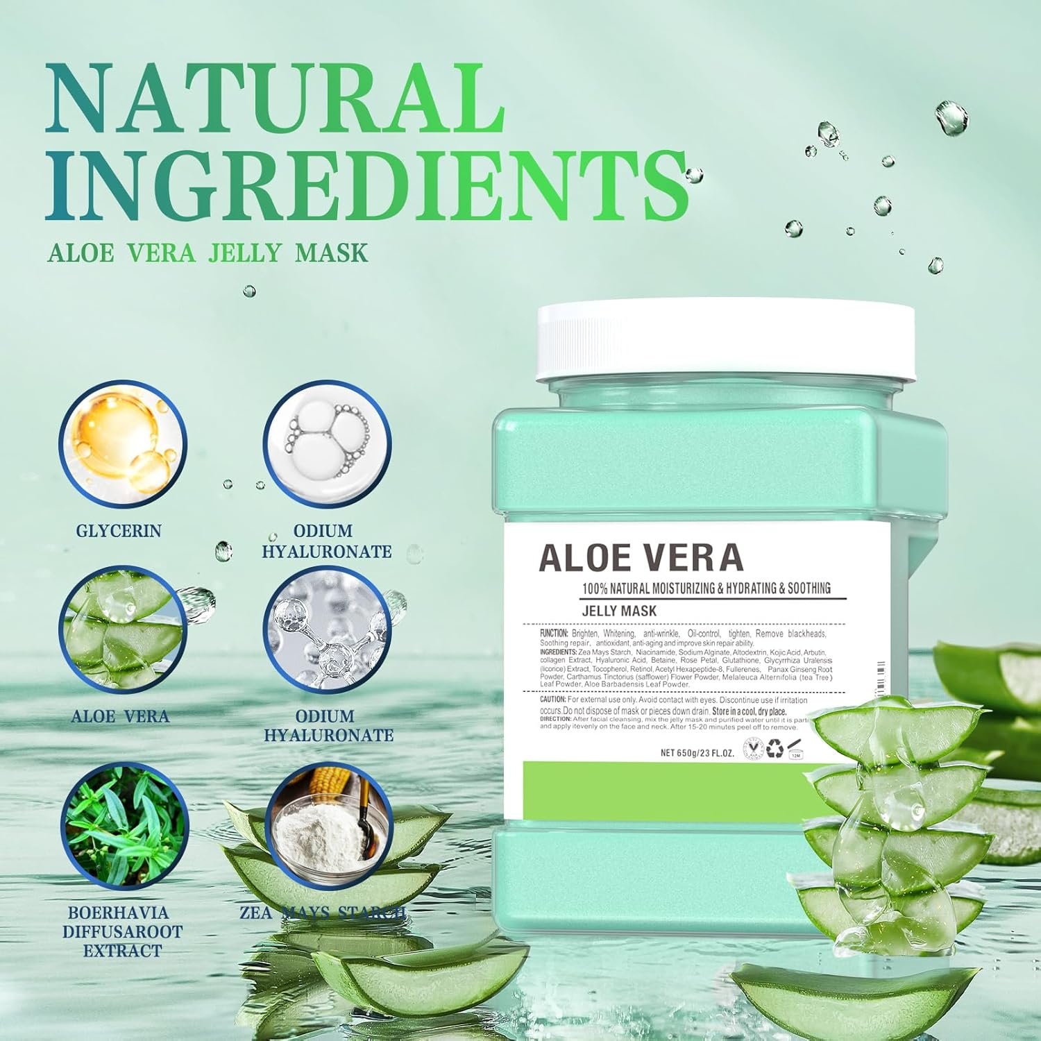Aloe Vera Moisturizing Jelly Mask -650g - Image 3