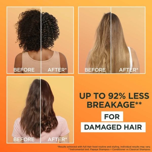 Garnier Papaya Hair Food Repairing Shampoo (350ml) - Image 2