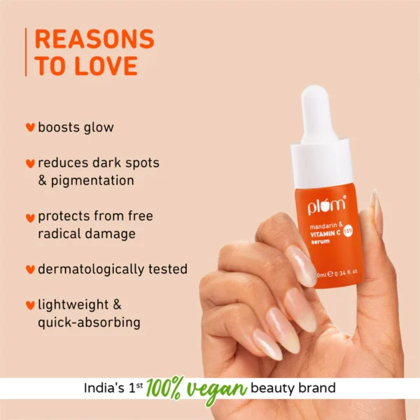 Plum 15% Vitamin C Glow Face Serum-(10ml) - Image 4