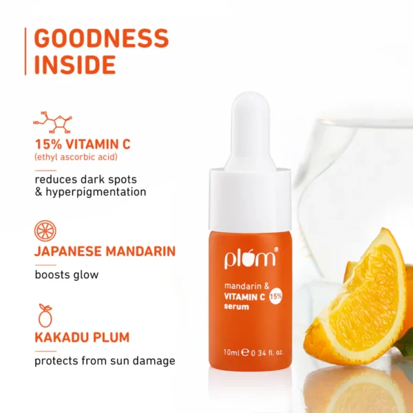 Plum 15% Vitamin C Glow Face Serum-(10ml) - Image 3