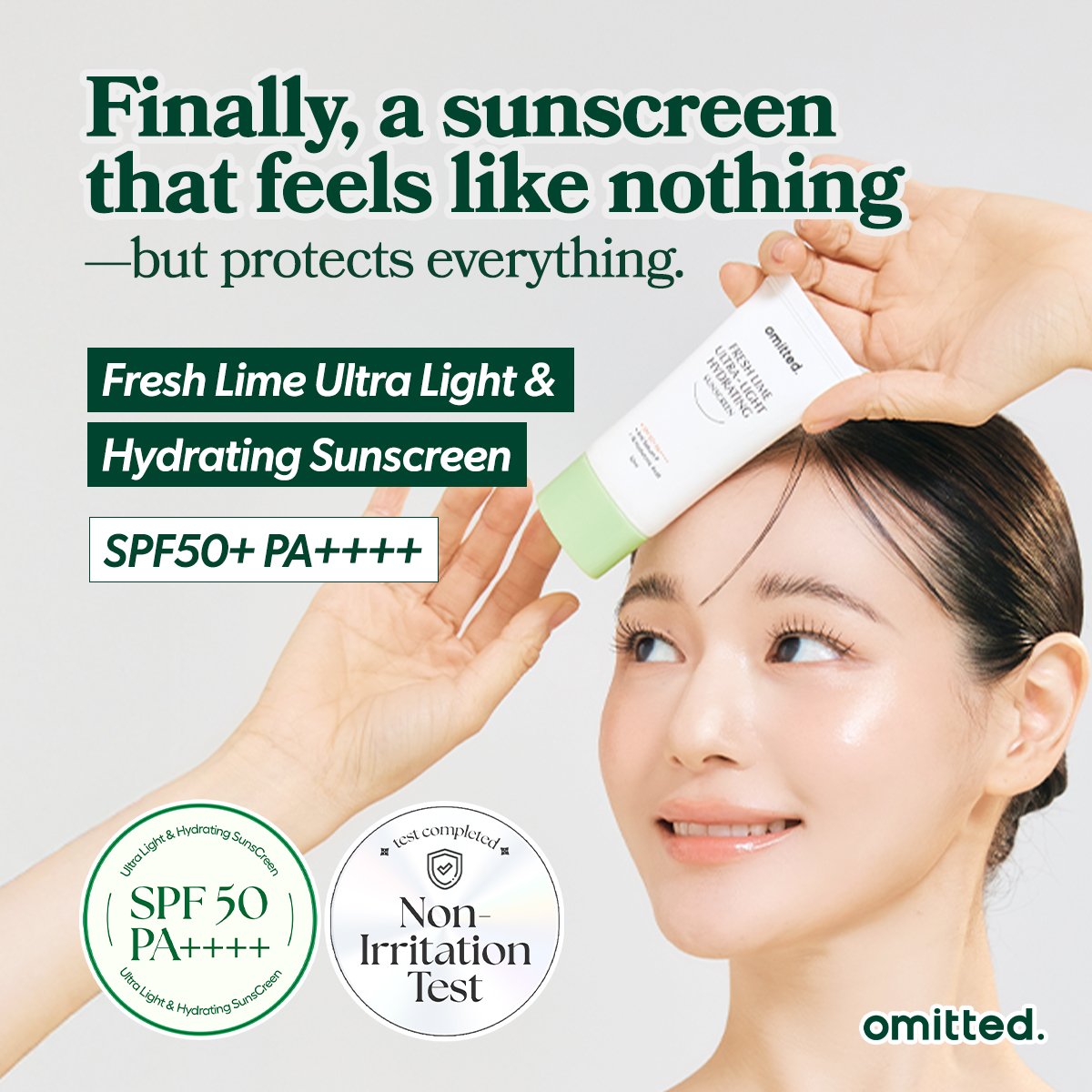 Omitted Fresh Lime Ultra-Light Hydrating Sunscreen (50ml)