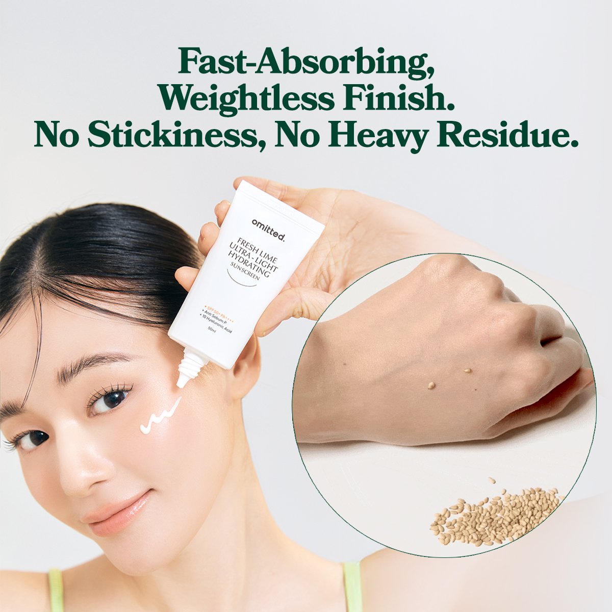 Omitted Fresh Lime Ultra-Light Hydrating Sunscreen (50ml) - Image 2