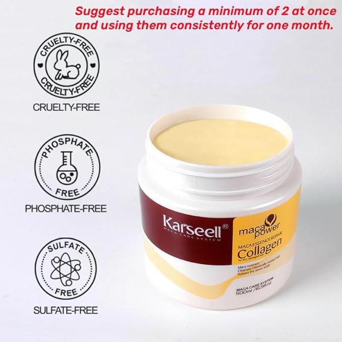 Karseell Collagen Hair Mask-(500ml) - Image 3