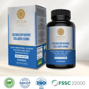 Ceylon Science OceanGlow Marine Collagen 500mg (60 Veg Capsules)