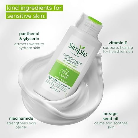 Simple Kind To Skin Hydrating Light Moisturiser -(125ml) - Image 3