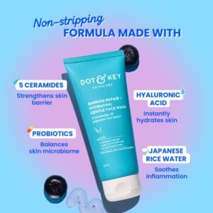 DOT & KEY Barrier Repair + Hydrating Gentle Face Wash-100ml