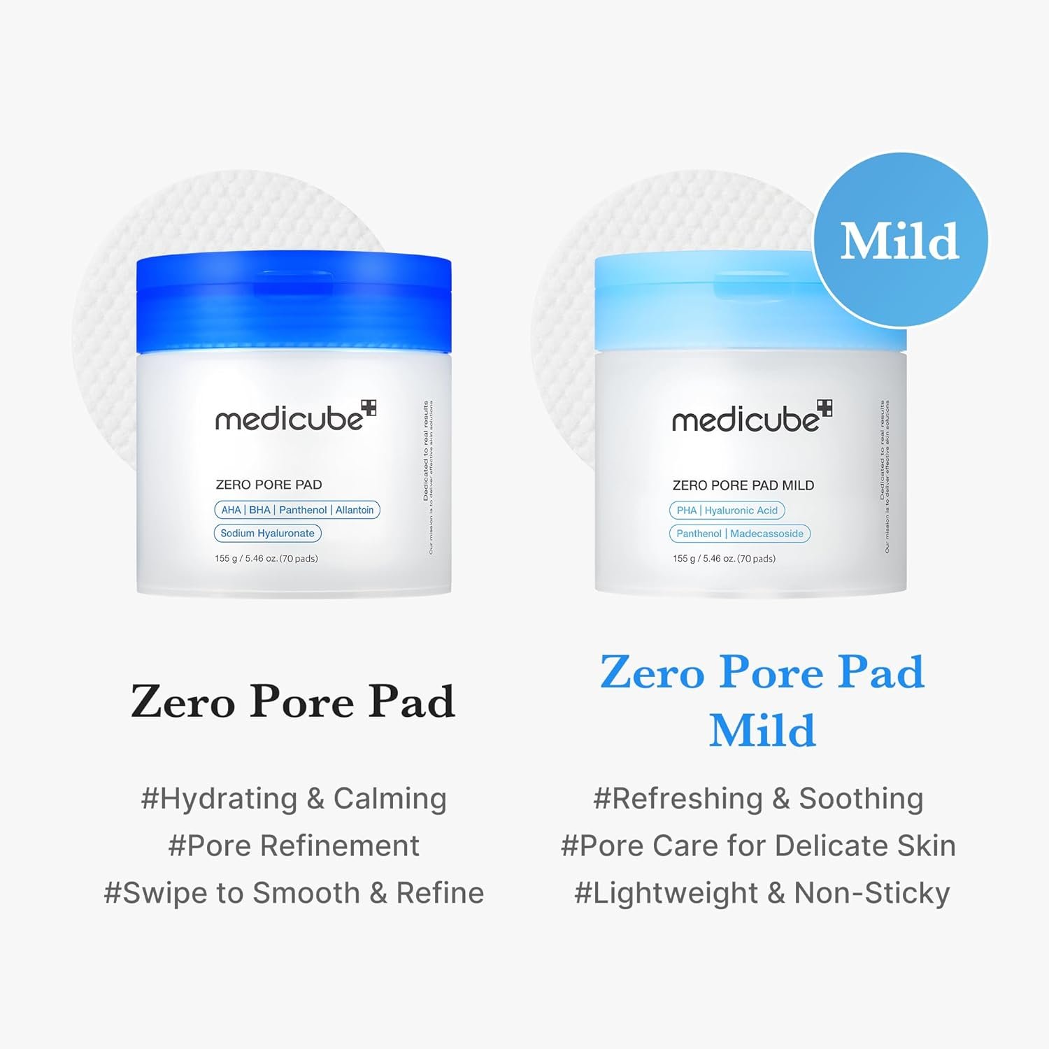 Medicube Toner Pads Zero Pore Pad Mild 2.0-(155g) - Image 3