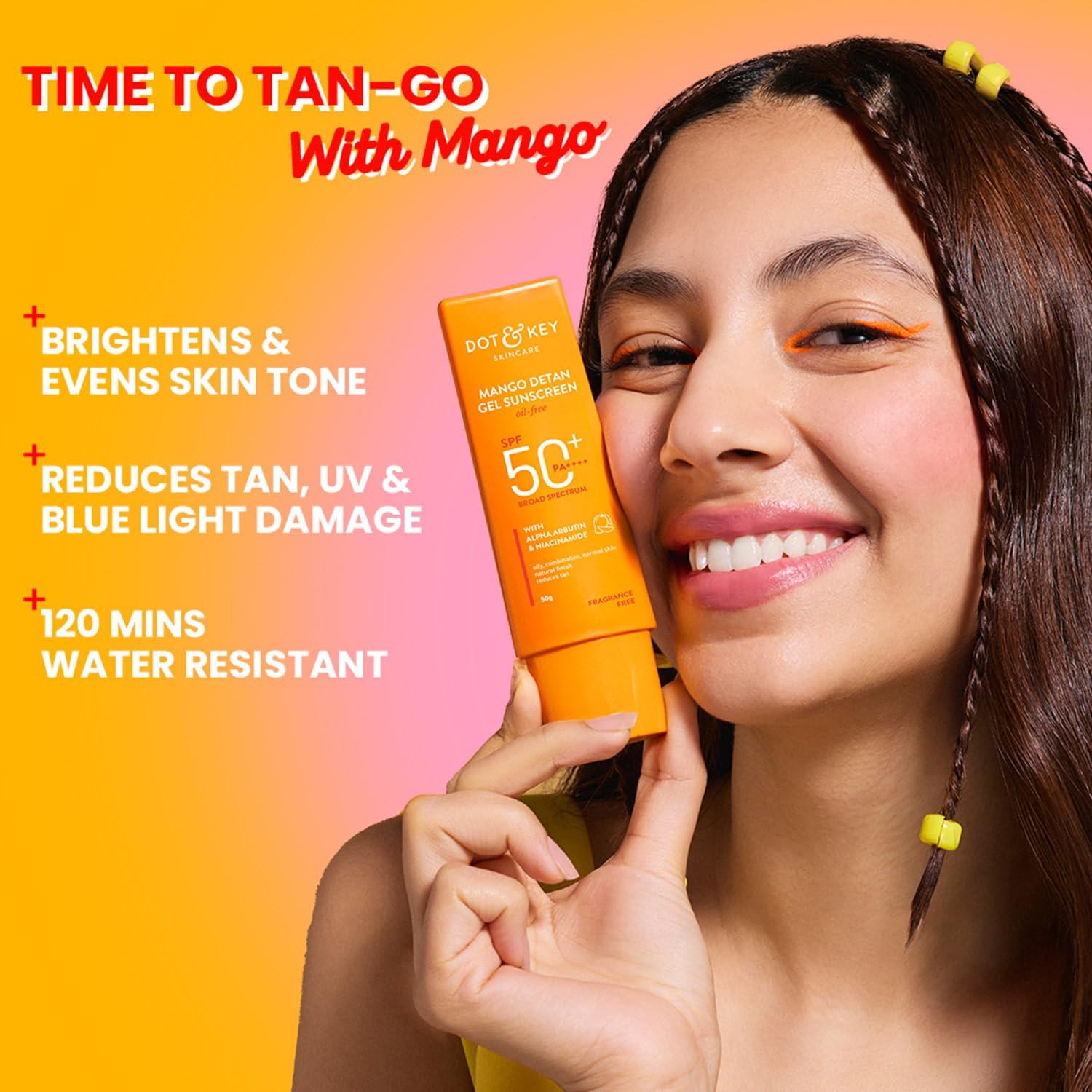 Dot & Key Mango Detan Gel Sunscreen SPF 50+(80g) - Image 2