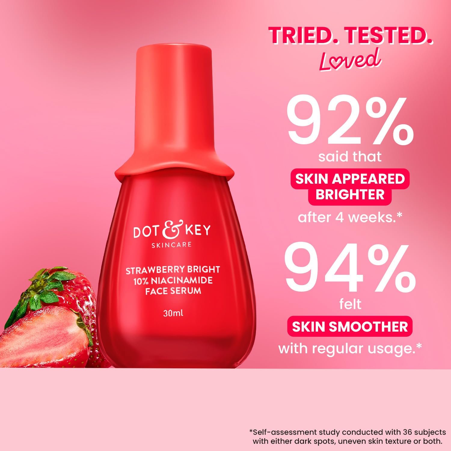 DOT & KEY 10% Niacinamide + Strawberry Face Serum-30ml - Image 6