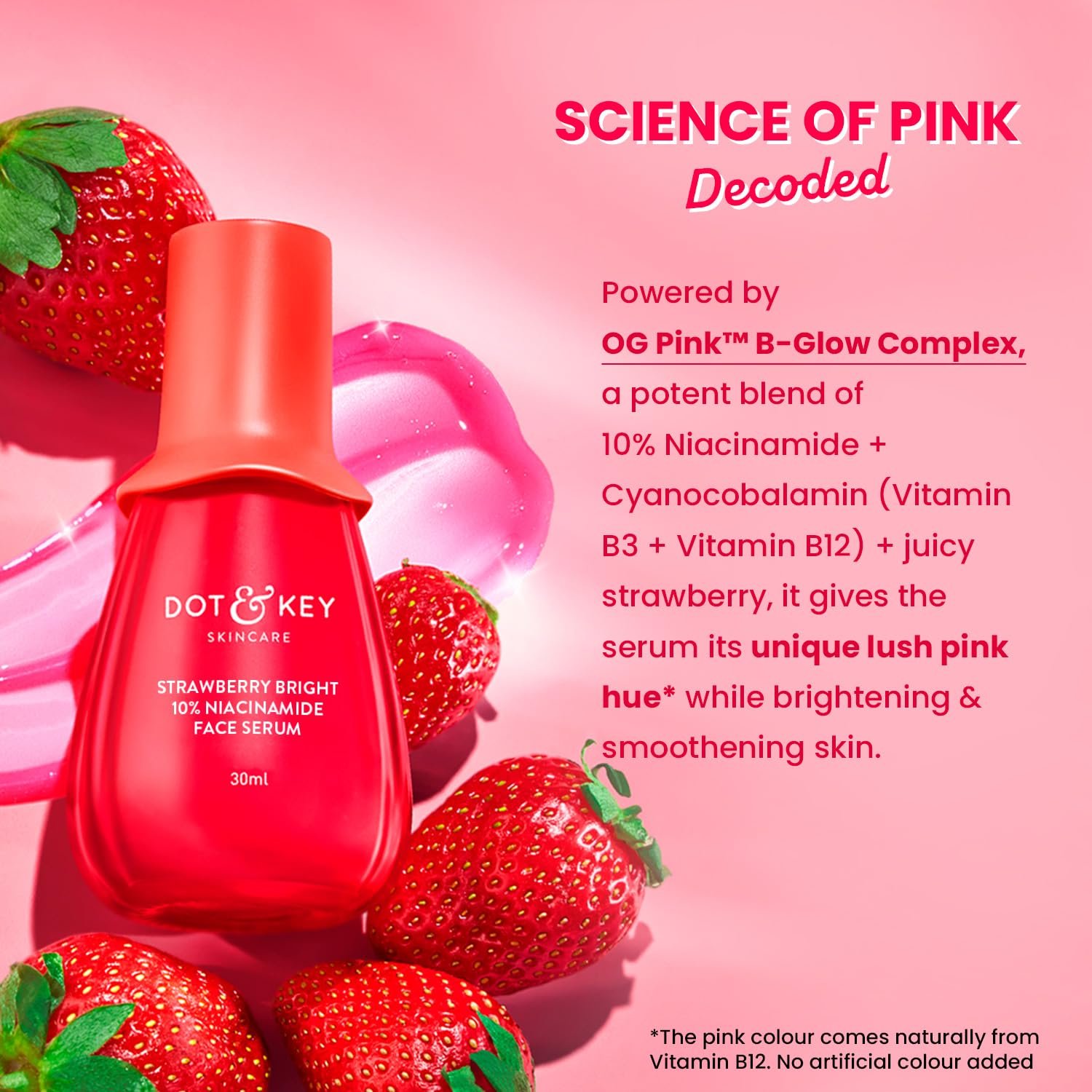 DOT & KEY 10% Niacinamide + Strawberry Face Serum-30ml - Image 5