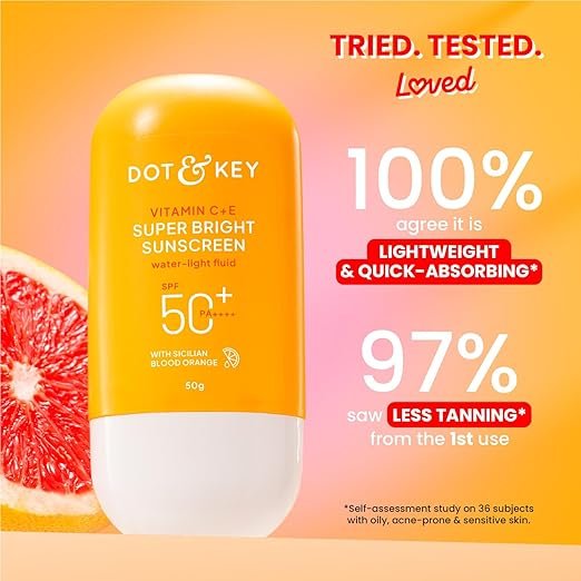 Dot & Key Vitamin C + E Super Bright Sunscreen SPF 50(80g) - Image 3