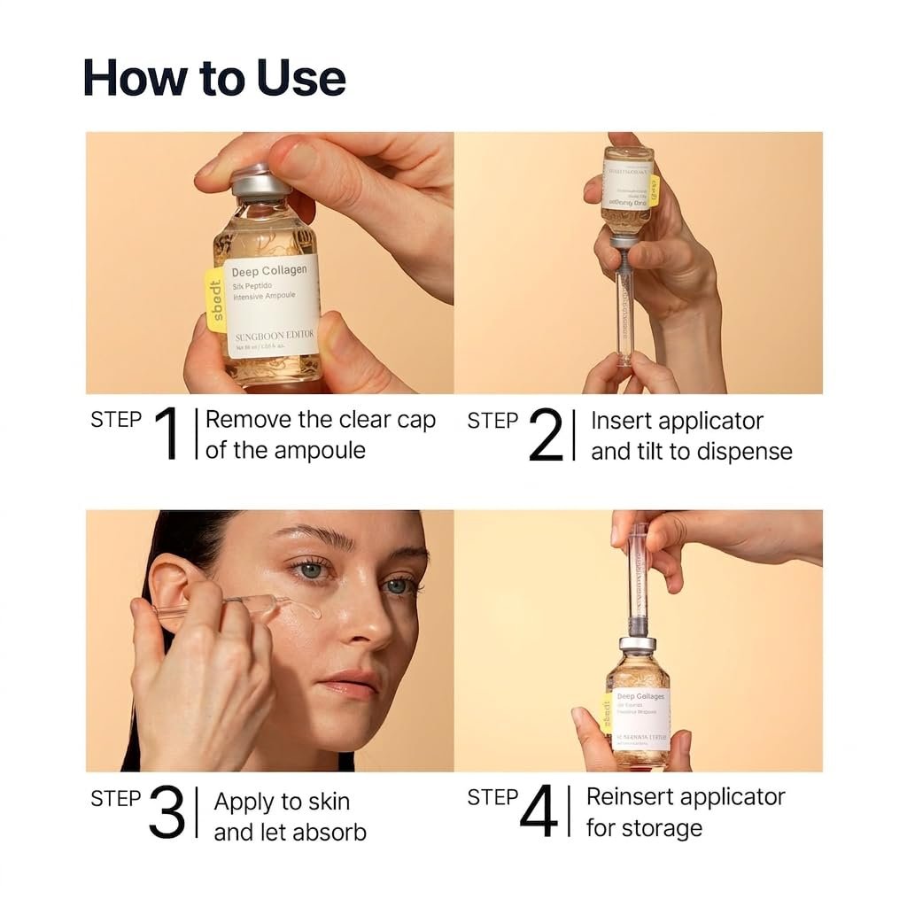 SUNGBOON EDITOR Glow Intensive Silk Peptide Ampoule-40ml - Image 3