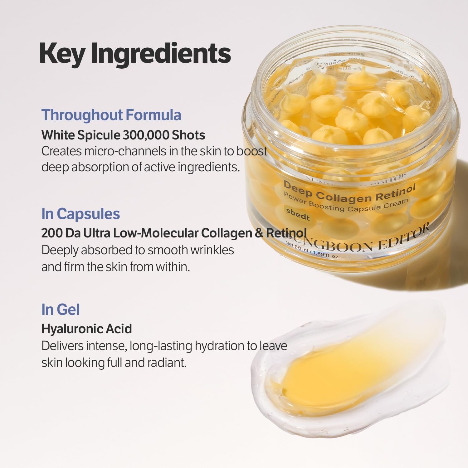 SUNGBOON EDITOR Deep Collagen Retinol Capsule Cream-50ml - Image 3