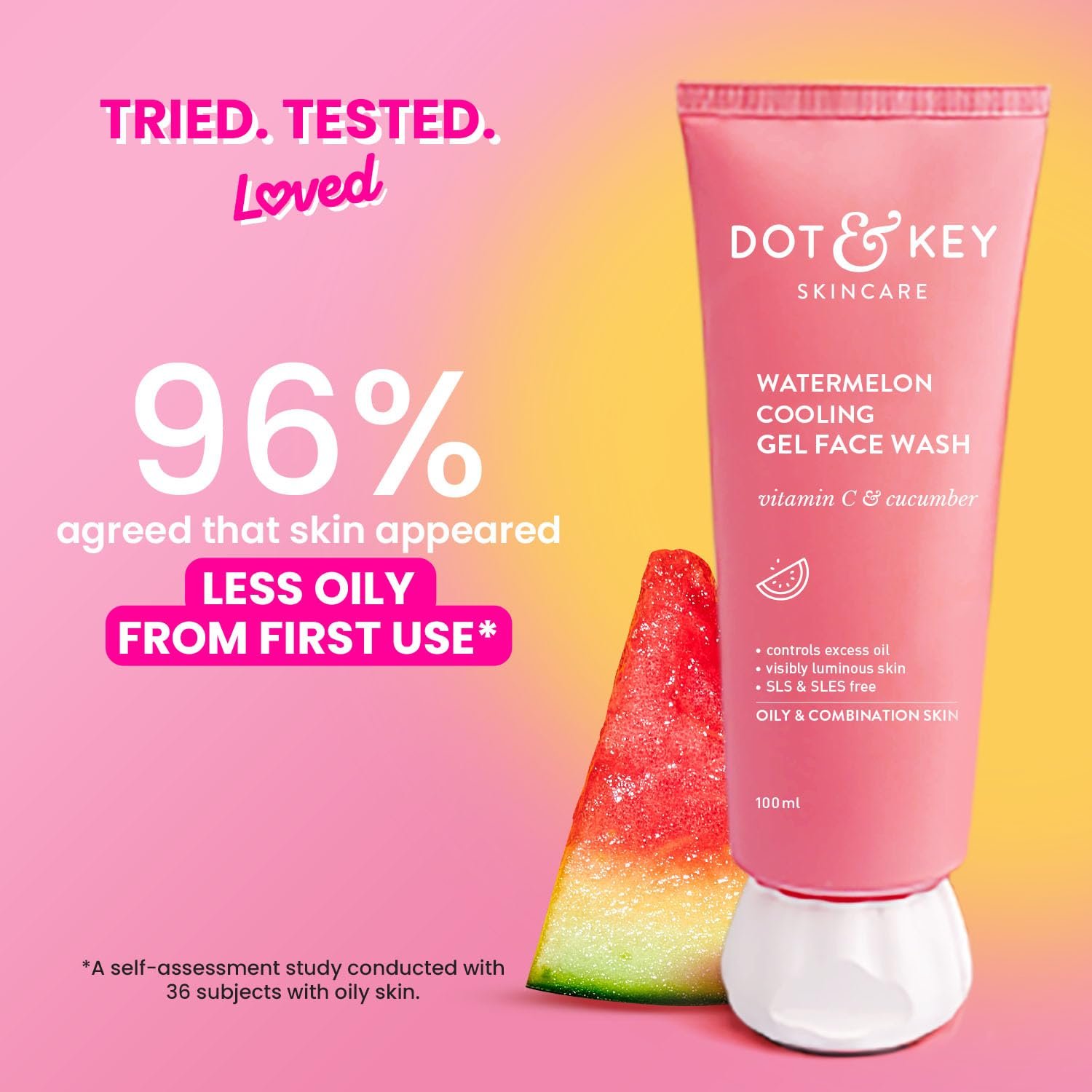 Dot & Key Watermelon Cooling Gel Face Wash-100ml - Image 5