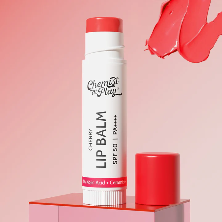 Chemist At Play Brightens & protects Cherry Lip Balm -spf 50