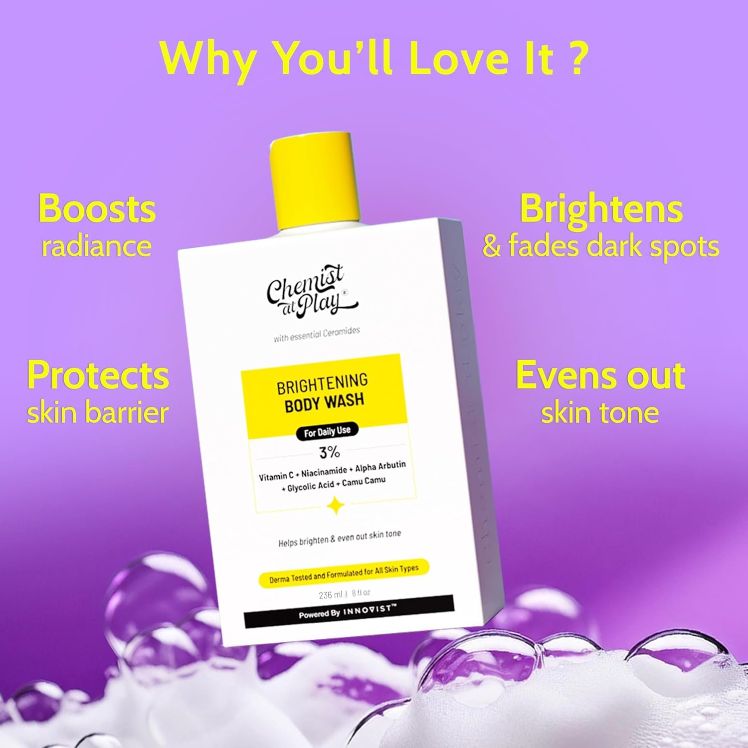 Chemist at Play Brightening Body Wash-236ml - Image 3