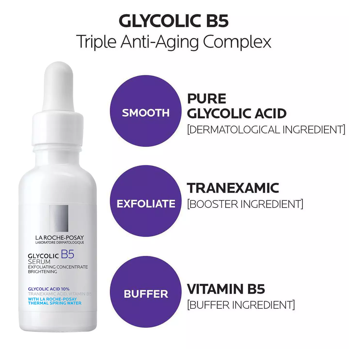 La Roche-Posay Glycolic B5 10% Serum-30ml - Image 4